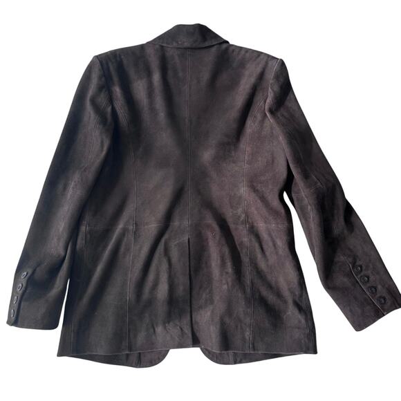 Reformation Veda Leon Oversized Blazer Mole Suede - Picture 3 of 5